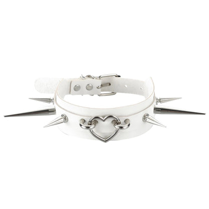 Brat heart collar choker spikes goth cute pet ddlg fashion kawaii bdsm 
