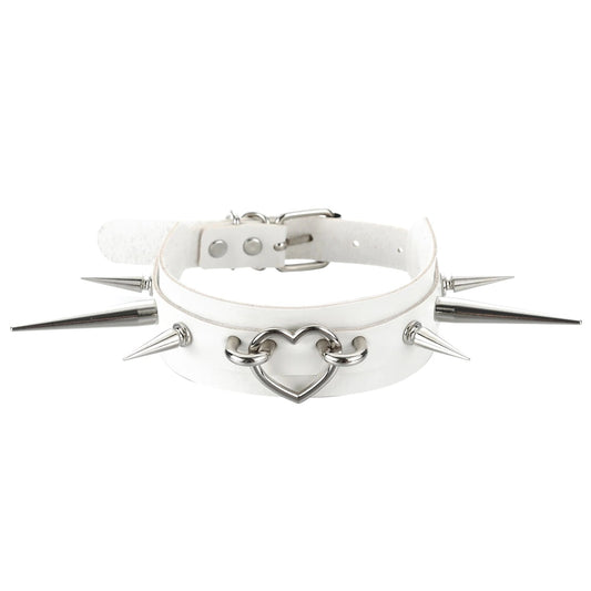 Brat heart collar choker spikes goth cute pet ddlg fashion kawaii bdsm 