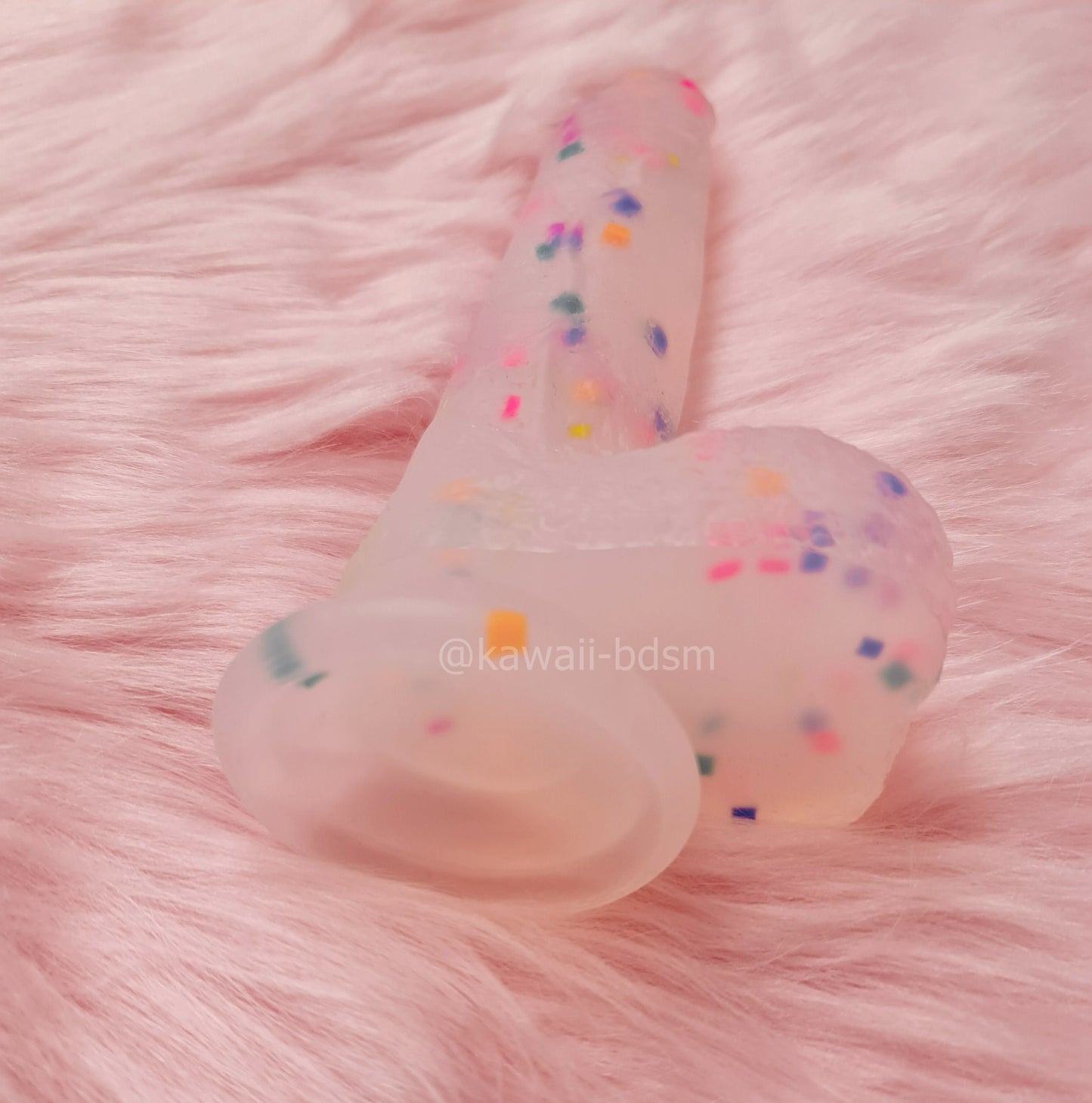 Rainbow colorful confetti dildo silicone toys suction cup pink ddlg by Kawaii BDSM - cute and kinky / Worldwide Free Shipping (4348483403828)
