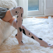 cow moo calf print pet socks thigh highs petplay roleplay bdsm bondage knee high clothing kawaii bdsm 