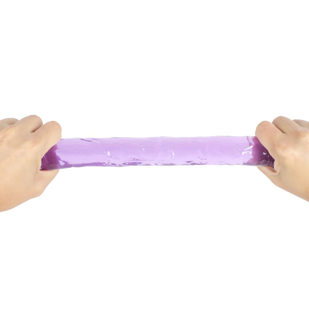 Jelly silicone dildo strap on harness compatible pink purple or transparent by Kawaii BDSM - cute and kinky / Worldwide Free Shipping