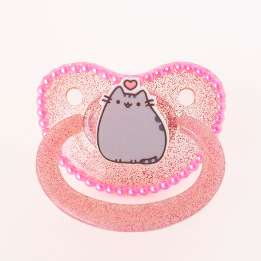 Pusheen Glitter Custom Pacifier (4537816678452)