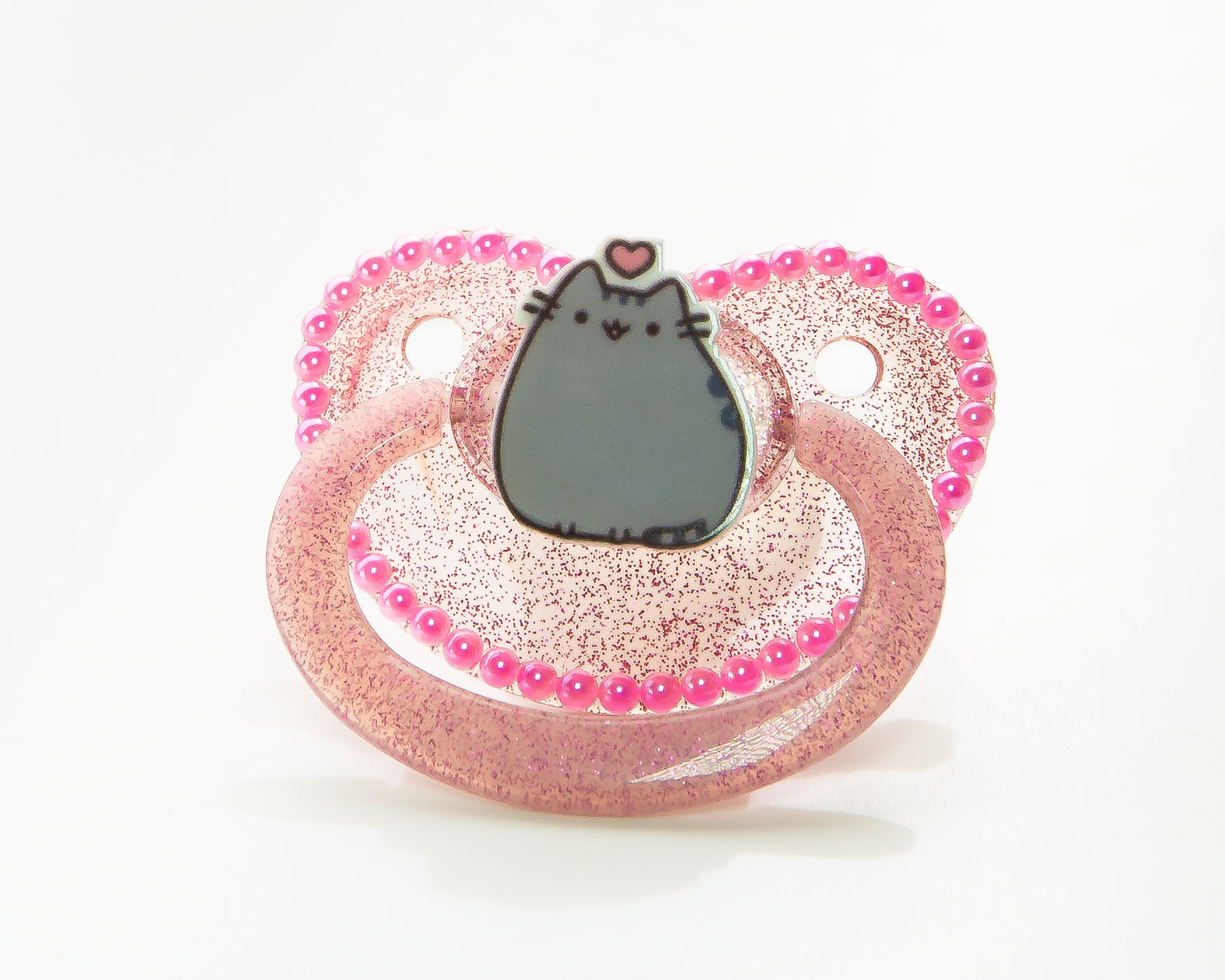 Pusheen Glitter Custom Pacifier (4537816678452)