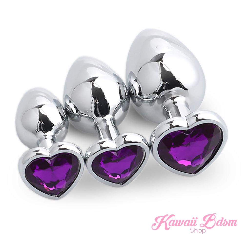 Stainless Steel buttplugs heart shapped pink red blue babygirl sissy femboy aesthetic boy little cglg cglb mdlg mdlb ddlg ddlb agelay petplay kittenplay puppyplay fetish sex partner gift love couple goth kitten pet puppy by Kawaii BDSM - cute and kinky / Worldwide Free Shipping (10886193159)