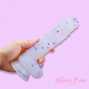 Rainbow colorful sex toy dildo quality silicone jelly pnk purple unisex gay sissy strap on lesbian lgbt trans babygirl baby little one boy girl femboy sexy ddlg mdlg ddlb mdlb mommy daddy kink dominant dom submissive by Kawaii BDSM - cute and kinky / Worldwide Free Shipping (4348483403828)