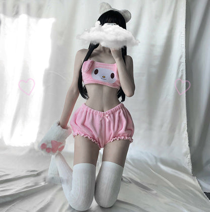 my melody  Cinnamoroll  anime aesthetic kawaii waifu cute hentai babe neko sexy lingerie bra shorts set pink white babygirl ddlgworld ddlg ageplay bondage submissive kittenplay roleplay kitten pet japanese adegao by Kawaii BDSM - cute and kinky / Worldwide Free Shipping (4495322841140)