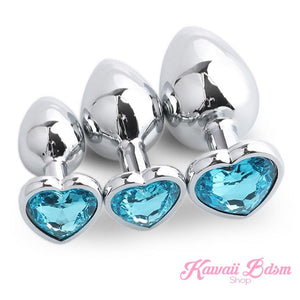 Stainless Steel buttplugs heart shapped pink red blue babygirl sissy femboy aesthetic boy little cglg cglb mdlg mdlb ddlg ddlb agelay petplay kittenplay puppyplay fetish sex partner gift love couple goth kitten pet puppy by Kawaii BDSM - cute and kinky / Worldwide Free Shipping (10886193159)