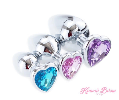 Stainless Steel buttplugs heart shapped pink red blue babygirl sissy femboy aesthetic boy little cglg cglb mdlg mdlb ddlg ddlb agelay petplay kittenplay puppyplay fetish sex partner gift love couple goth kitten pet puppy by Kawaii BDSM - cute and kinky / Worldwide Free Shipping (10886193159)