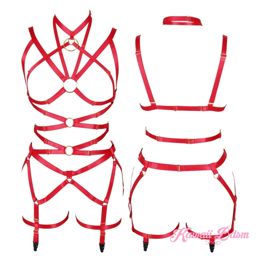 babydoll doll harness body chest goth gothic pastel princess fetish camgirl sexy lingerie garter belt underwear ddlgworld ddlgplayground babygirl aesthetic egirl punk  by Kawaii BDSM - cute and kinky / Worldwide Free Shipping (5326451736738)