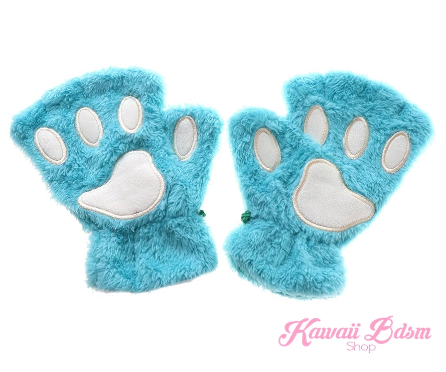 Plush Paw Fingerless Gloves (21118844935)
