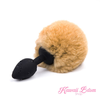 bunny rabbit vegan faux fur tail plug silicone stainless steel neko  kitten girl boy petplay pet sexy catgirl cat kitten adult toys buttplug plug anal ass submissive ddlg cgl mdlg mdlb ddlb little by Kawaii BDSM - cute and kinky / Worldwide Free Shipping (11264492231)