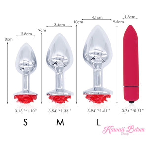 Stainless Steel training buttplugs vibrator kit heart shapped black babygirl sissy femboy aesthetic boy little cglg cglb mdlg mdlb ddlg ddlb agelay petplay kittenplay puppyplay fetish sex partner gift love couple goth kitten pet puppy red rose flower floral feminist goddess pink aesthetic anal by Kawaii BDSM - cute and kinky / Worldwide Free Shipping (11555337479)
