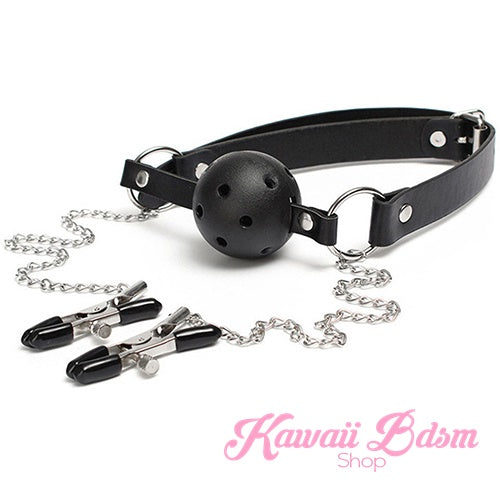Ball Gag W/ Nipple Clamps (11064610439)