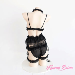 Lingerie Collar leash Garter body bondage sexy belt ddlg babygirl little one girl women submissive by Kawaii Bdsm - Cute and Kinky / Worlwide Free and Disreet Shipping  (1553114497076)