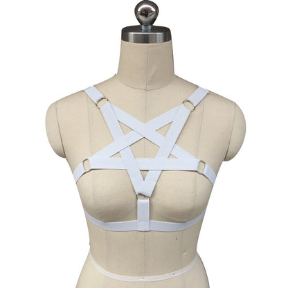Cute pentagram pastel goth wicca lingerie bra harness garter belt lace sexy kinky black pink fetish aesthetic ddlg cglg mdlg ddlb mdlb little submissive little neko japanese hentai real princess  by Kawaii BDSM - cute and kinky / Worldwide Free Shipping (11023922823)