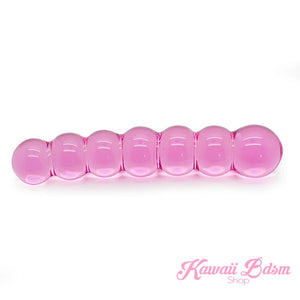 Bdsm Glass Dildo Pink Adult toy Wand Anal Plug Massager aesthetic kittenplay petplay sub bondage ddlg cglg babygirl mdlb by Kawaii Bdsm - Cute and Kinky / Worldwide Free and Discreet Shipping (11528150343)