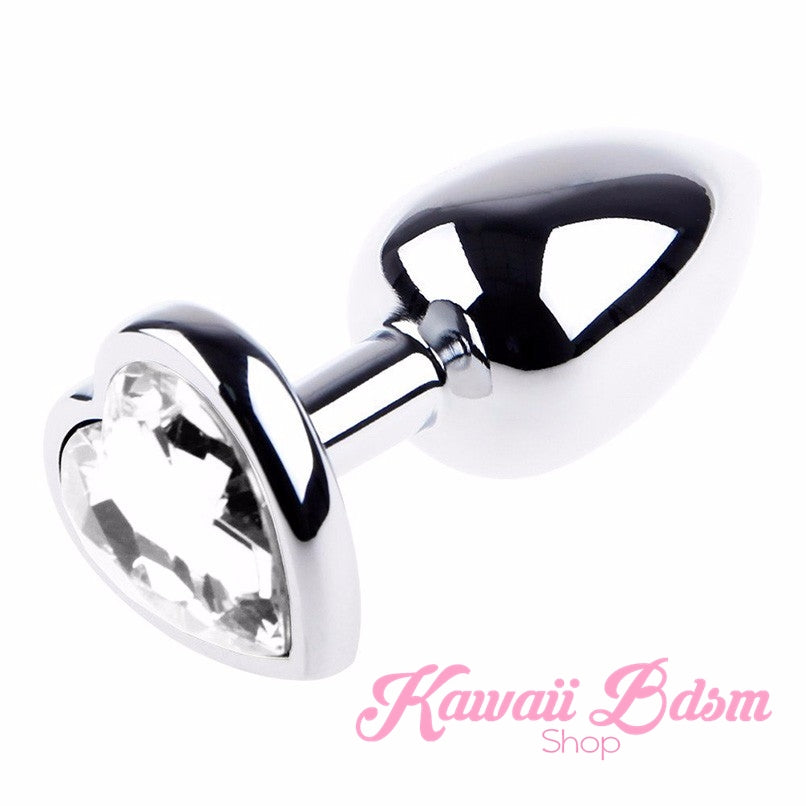 heart plug stainless steel crystal Jewell colorful rainbow ddlgworld ddlgplayground kinky sex buttplug anal babygirl babydoll doll soft aesthetic submissive sub cgl mdlg mdlb ageplay kittenplay neko girl boy by Kawaii BDSM - cute and kinky / Worldwide Free Shipping  (11179135239)