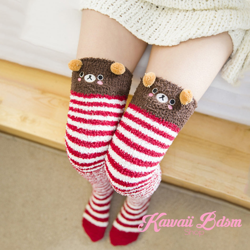 Red Bear Thigh Highs (791183458356)