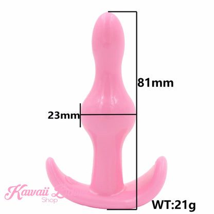 Bdsm Buttplug kit anal training set vibrator submissive pink silicone bullet couple sex by Kawaii Bdsm - cute and kinky / Worldwide Free Shipping (422228787237)