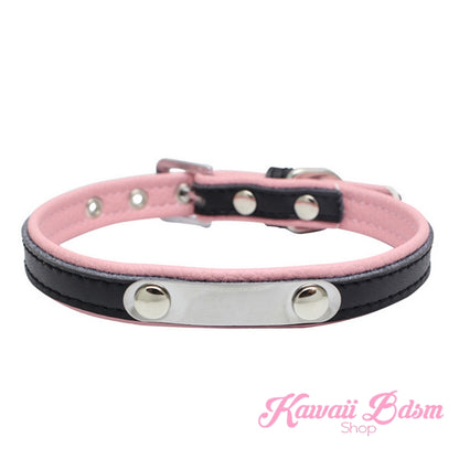 cat collar leash choker fashion japanese lolita sexy slave sub submissive ddlg cglg cglb mdlb mommy daddy little bondage black pink gothic fashion outfit petplay ageplay roleplay aesthetic pet kitten  by Kawaii Bdsm - Cute and Kinky / Worldwide Free and Discreet Shipping  (11527340167)
