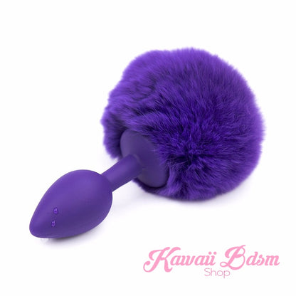 bunny rabbit vegan faux fur tail plug silicone stainless steel neko  kitten girl boy petplay pet sexy catgirl cat kitten adult toys buttplug plug anal ass submissive ddlg cgl mdlg mdlb ddlb little by Kawaii BDSM - cute and kinky / Worldwide Free Shipping (11264492231)