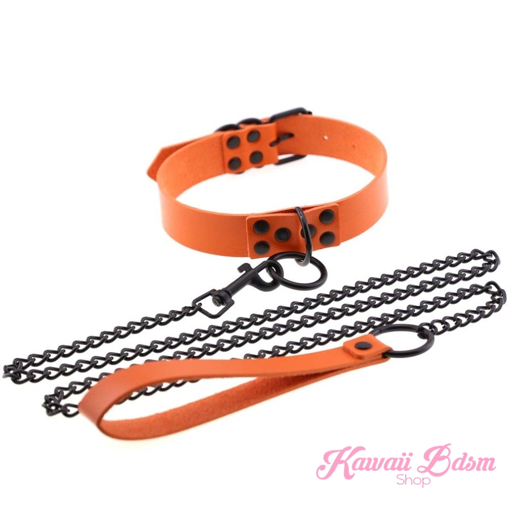 Collar & Leash Set  Kawaii Bdsm