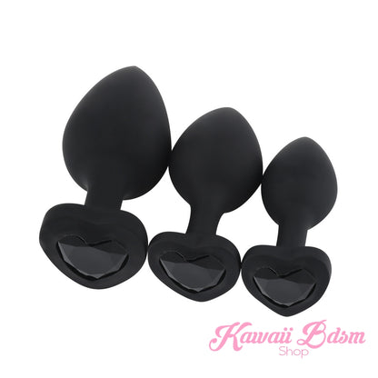 Silicone buttplugs heart shapped pink red blue babygirl sissy femboy aesthetic boy little cglg cglb mdlg mdlb ddlg ddlb agelay petplay kittenplay puppyplay fetish sex partner gift love couple goth kitten pet puppy by Kawaii BDSM - cute and kinky / Worldwide Free Shipping (1083961245748)