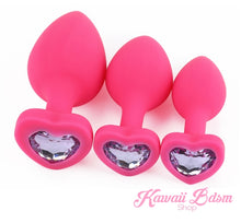 Silicone buttplugs heart shapped pink red blue babygirl sissy femboy aesthetic boy little cglg cglb mdlg mdlb ddlg ddlb agelay petplay kittenplay puppyplay fetish sex partner gift love couple goth kitten pet puppy by Kawaii BDSM - cute and kinky / Worldwide Free Shipping (1084076916788)