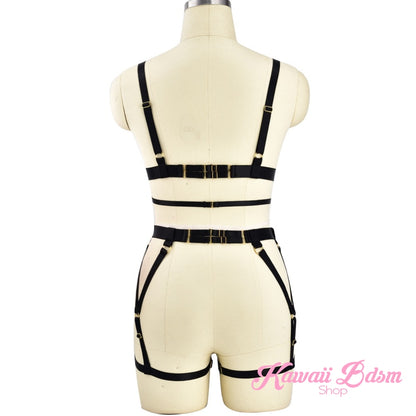 Harness Garter Chest Body handmade luxury bondage pink purple red black sexy belt ddlg babygirl little one girl women submissive by Kawaii Bdsm - Cute and Kinky / Worlwide Free and Disreet Shipping  (499766755380)