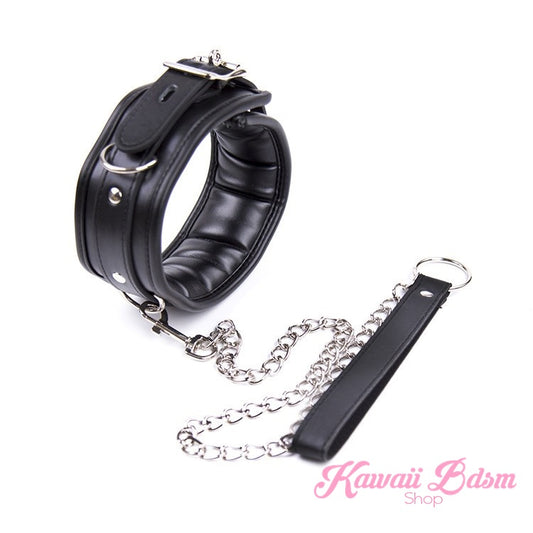 Stuffed Black Collar & Leash Set (1227486396468)