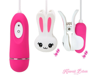 Bunny Nipple Clamps Vibrator (5359679701154)