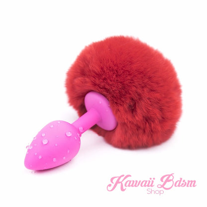 bunny rabbit vegan faux fur tail plug silicone stainless steel neko  kitten girl boy petplay pet sexy catgirl cat kitten adult toys buttplug plug anal ass submissive ddlg cgl mdlg mdlb ddlb little by Kawaii BDSM - cute and kinky / Worldwide Free Shipping (11264492231)