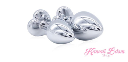 Stainless Steel training buttplugs vibrator kit heart shapped black babygirl sissy femboy aesthetic boy little cglg cglb mdlg mdlb ddlg ddlb agelay petplay kittenplay puppyplay fetish sex partner gift love couple goth kitten pet puppy pink aesthetic anal by Kawaii BDSM - cute and kinky / Worldwide Free Shipping (395070111781)