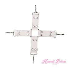Bdsm kit Set 8 pcs Luxury Premium Superior Quality gag hand cuffs collar leash ankle cuffs whip paddle vegan leather bondage cute white pink fetish aesthetic ddlg cglg mdlg ddlb mdlb little submissive restraints sex couple by Kawaii BDSM - cute and kinky / Worldwide Free Shipping (441252511781)