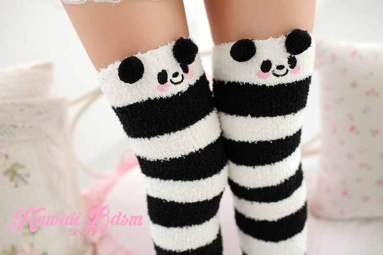 Striped Panda Thigh Highs (11482544967)