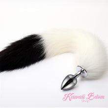 Black and white fox kitten puppy play vegan faux fur tail plug silicone stainless steel neko catgirl cat kittenplay kitten girl boy petplay pet sexy adult toys buttplug plug anal ass submissive goth creepy cute yami ddlg cgl mdlg mdlb ddlb little by Kawaii BDSM - cute and kinky / Worldwide Free Shipping (1227649450036)