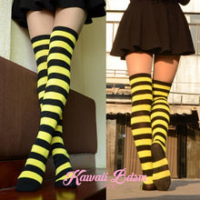 Striped Thigh High Socks (11562629383)