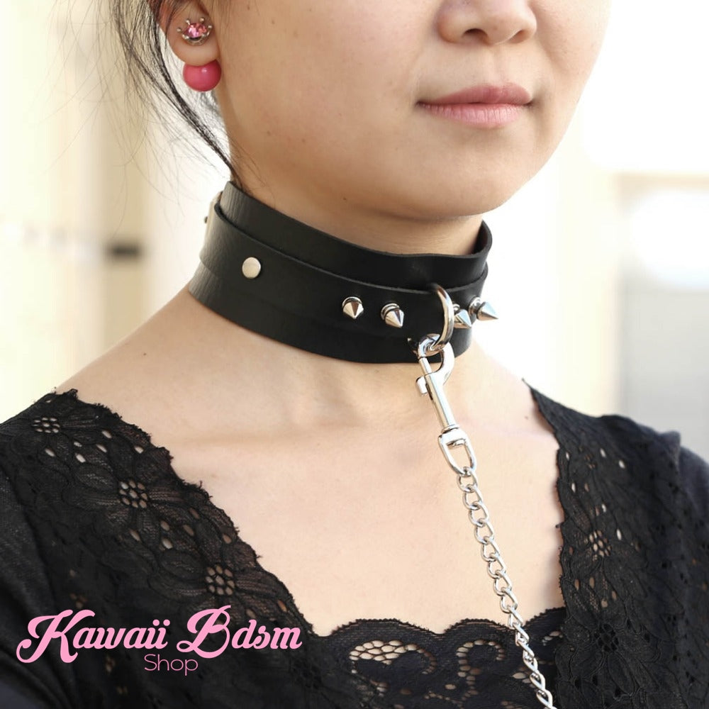 O ring choker collar brat sub submissive dom slave sexy leash chain training ddlg ddlb cglg cglb mdlg mdlb little boy girl pink black purple red goth fashion doll baby by Kawaii Bdsm - Cute and Kinky / Worldwide Free and Discreet Shipping   (781689290804)