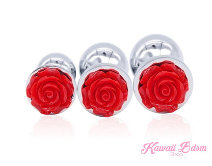 Stainless Steel training buttplugs vibrator kit heart shapped black babygirl sissy femboy aesthetic boy little cglg cglb mdlg mdlb ddlg ddlb agelay petplay kittenplay puppyplay fetish sex partner gift love couple goth kitten pet puppy red rose flower floral feminist goddess pink aesthetic anal by Kawaii BDSM - cute and kinky / Worldwide Free Shipping (11555337479)