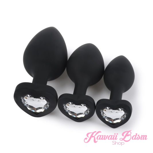 Silicone buttplugs heart shapped pink red blue babygirl sissy femboy aesthetic boy little cglg cglb mdlg mdlb ddlg ddlb agelay petplay kittenplay puppyplay fetish sex partner gift love couple goth kitten pet puppy by Kawaii BDSM - cute and kinky / Worldwide Free Shipping (1083961245748)