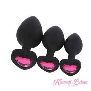 Silicone buttplugs heart shapped pink red blue babygirl sissy femboy aesthetic boy little cglg cglb mdlg mdlb ddlg ddlb agelay petplay kittenplay puppyplay fetish sex partner gift love couple goth kitten pet puppy by Kawaii BDSM - cute and kinky / Worldwide Free Shipping (1083961245748)