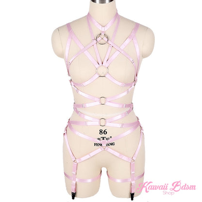 babydoll doll harness body chest goth gothic pastel princess fetish camgirl sexy lingerie garter belt underwear ddlgworld ddlgplayground babygirl aesthetic egirl punk  by Kawaii BDSM - cute and kinky / Worldwide Free Shipping (5326451736738)