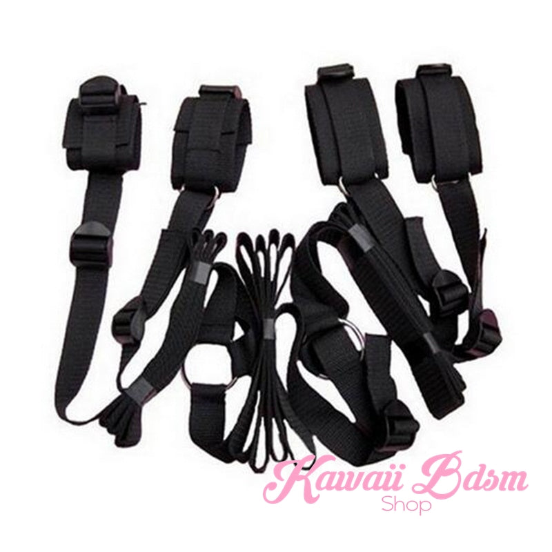 Bed Restraints Bdsm couple bondage hand ankle cuffs sex sub master fetish by Kawaii Bdsm - cute and kinky / Worldwide Free and Discreet Shipping (11527043591)