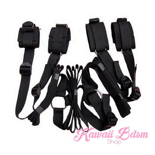 Bed Restraints Bdsm couple bondage hand ankle cuffs sex sub master fetish by Kawaii Bdsm - cute and kinky / Worldwide Free and Discreet Shipping (11527043591)