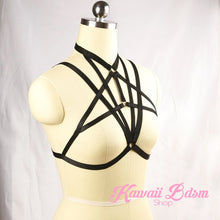 Harness Chest Body handmade bondage black sexy belt ddlg babygirl little one girl women submissive fetish fashion gothic goth pastel outfit little baby by Kawaii Bdsm - Cute and Kinky / Worlwide Free and Disreet Shipping  (394929799205)