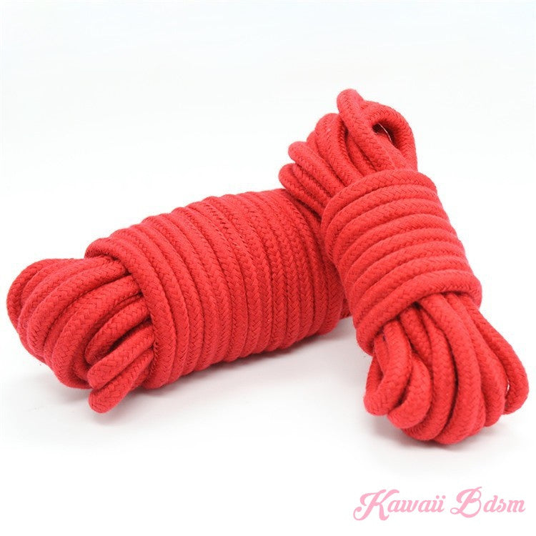 Shibari Rope kinbabu tied restraints Bondage submissive pink purple red and black cotton soft cute aesthetic kink positive  by Kawaii Bdsm - Cute and Kinky / Worldwide Free and Discreet Shipping (10887775047)