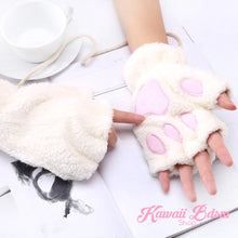 Plush Paw Fingerless Gloves (21118844935)
