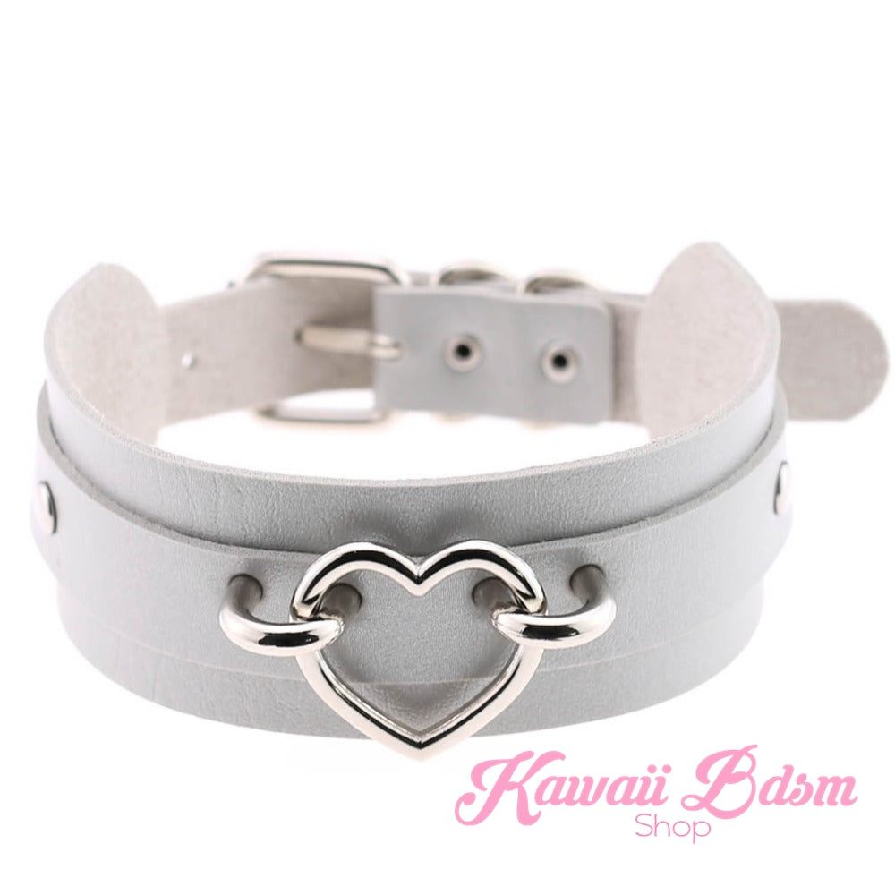 Choker heart collar goth gothic pastel fashion outfit japanese alternative babygirl roleplay ddlg daddy dom mdlg mdlb ddlb little girl boy sissy pet petplay kitten kittenplay puppyplay by Kawaii BDSM - cute and kinky / Worldwide Free Shipping (480873676837)