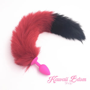 Black and red fox puppy play vegan faux fur tail plug silicone stainless steel neko catgirl cat kittenplay kitten girl boy petplay pet sexy adult toys buttplug plug anal ass submissive goth creepy cute yami ddlg cgl mdlg mdlb ddlb little by Kawaii BDSM - cute and kinky / Worldwide Free Shipping (1227645222964)