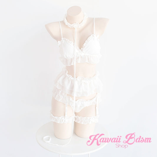 Lingerie Collar leash Garter body bondage sexy belt ddlg babygirl little one girl women submissive by Kawaii Bdsm - Cute and Kinky / Worlwide Free and Disreet Shipping  (1553114497076)